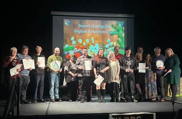 Award winners from the five theatre companies on stage at Brighton and Hove Arts Council Drama Awards 2023