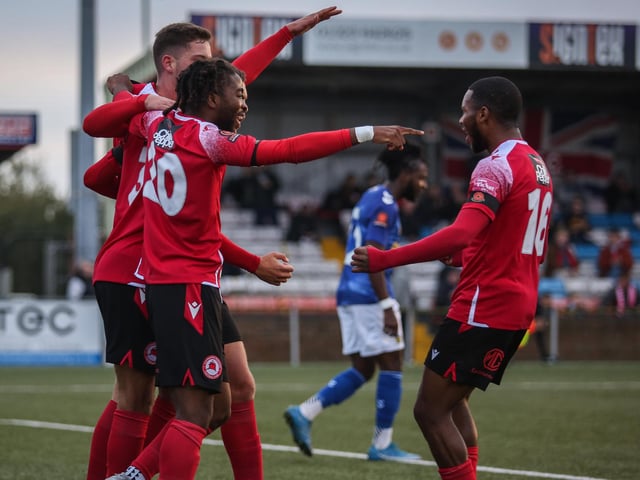 Pre-match service and minute’s silence precedes Eastbourne Borough's narrow 1-0 home win over St Albans City in the National League South