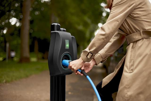 Electric vehicle charging point. Picture from Eastbourne Borough Council