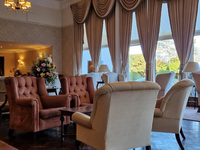 The comfortable bar area