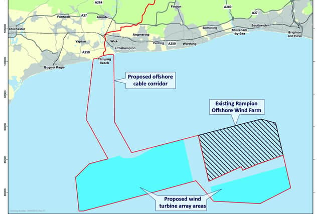 Proposed Rampion 2 Offshore Wind Farm Map