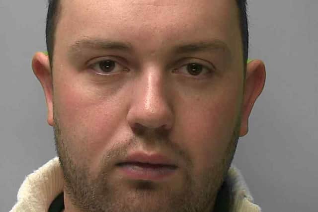 Robert Madejski, 32, has absconded from Ford Prison and is wanted by police. Picture: Sussex Police
