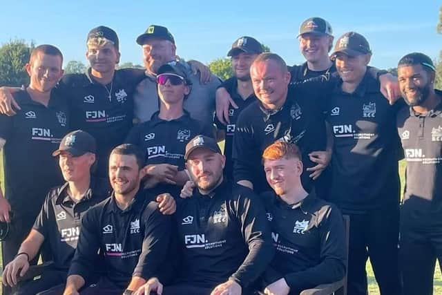 Roffey celebrate winning the Premier Division title