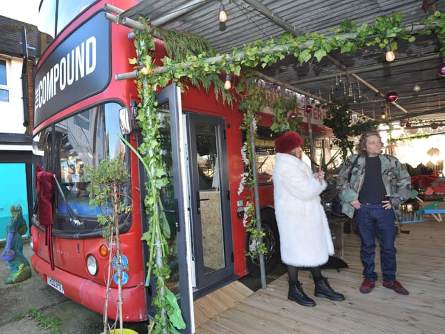 Launch of W.Ave Arts' Community Bus at The Compound, Bexhill Road, St Leonards on December 22.