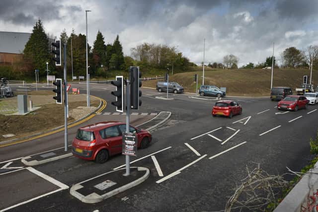 Queensway Gateway Road junction with the A21 in St Leonards.