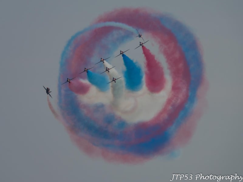 Airbourne 2025 - Eastbourne International Air Show. Red Arrows: Photo by Jeff Penfold JTP53 Photography