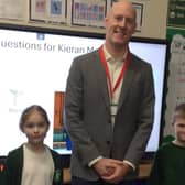 Kieran with Year 4 pupils