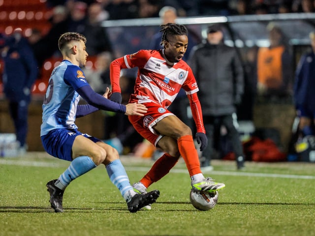 Action from Eastbourne Borough's home defeat by Torquay United in National League South