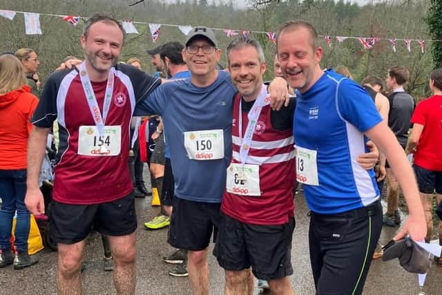 Balcombe Bull Run (L-R) Richard Caddy, Phil Scott, James Smyth and Andrew Wilson | Submitted picture