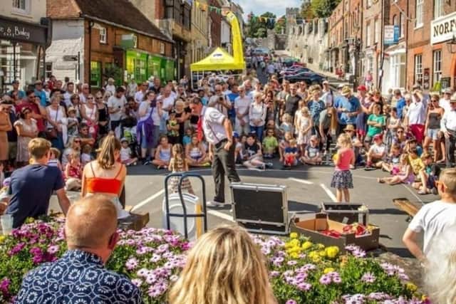 Nigel Cull's photograph of Arundel on the cover of 60 Great Reasons to Visit Arundel