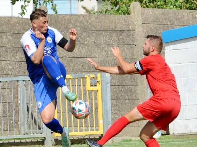 Action from Shoreham v Pagham in the SCFL premier division