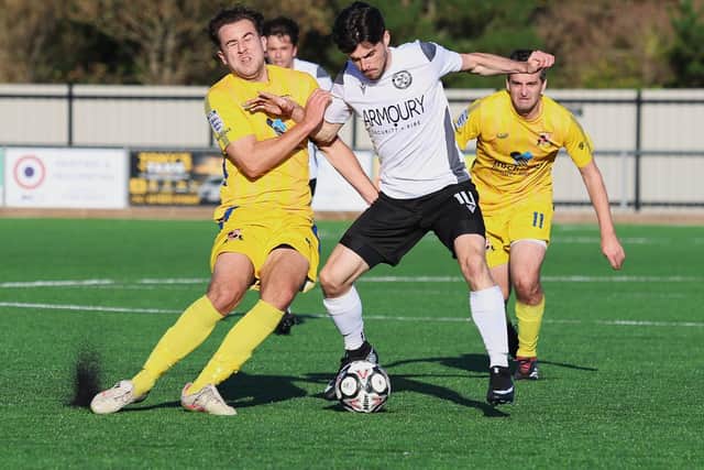 Eastbourne United in action in their win over Rochester | Picture by Lee Nolan
