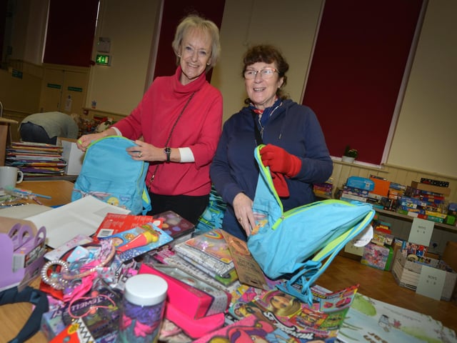 Surviving Christmas 2023 in Hastings on December 14: Packing and delivering hampers, and also sorting through the toys.