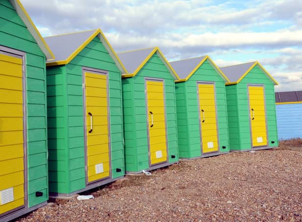 Existing beach huts in Littlehampton
