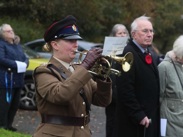 Planting of the crosses ceremony of remembrance at the Commonwealth war graves at Hastings cemetery. Photo by Roberts Photographic.