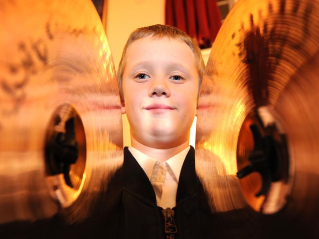 Lindfield Bonfire Night 2008. Callum Watson of Burgess Hill Marching Youth band.