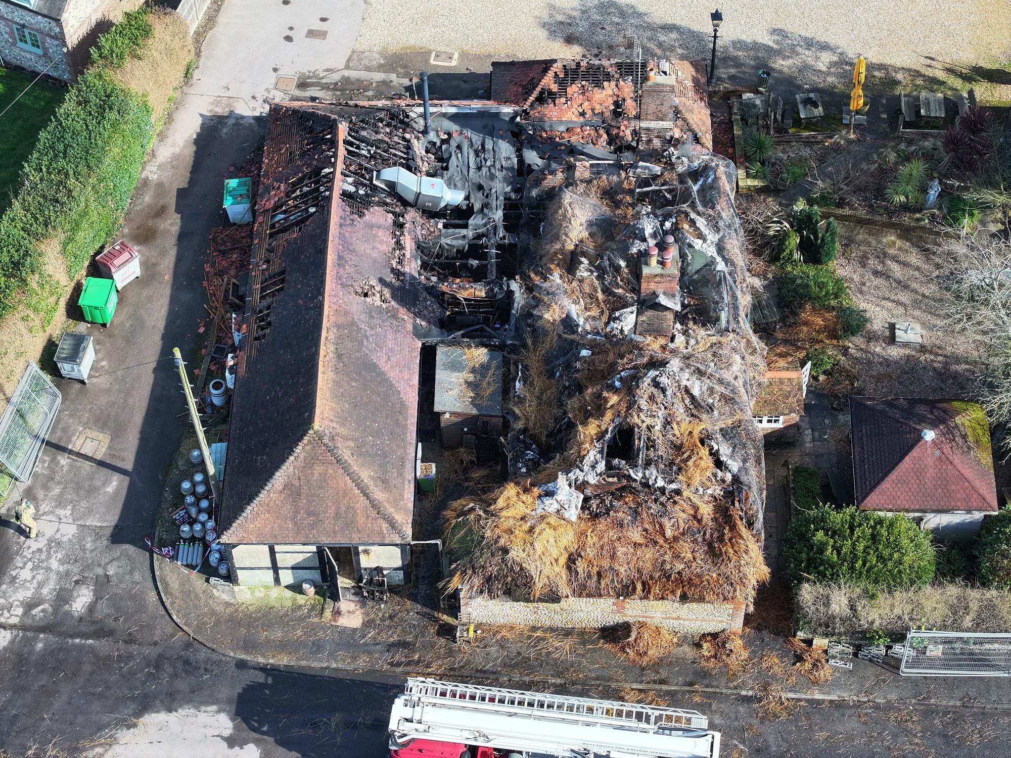 Fire devastates popular inn in West Sussex village: pub team ‘hugely ...