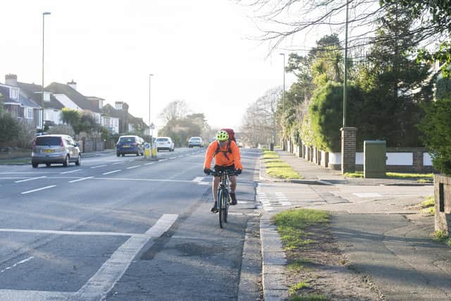 Cyclist in Shoreham (Photo by Adam Bronkhorst)