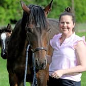Kate Wyatt with mare Kiko and foal Mykong
