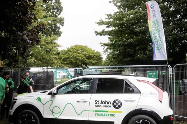 The new electric car was utilised during Brighton Pride 2023, proving popular with teams.
