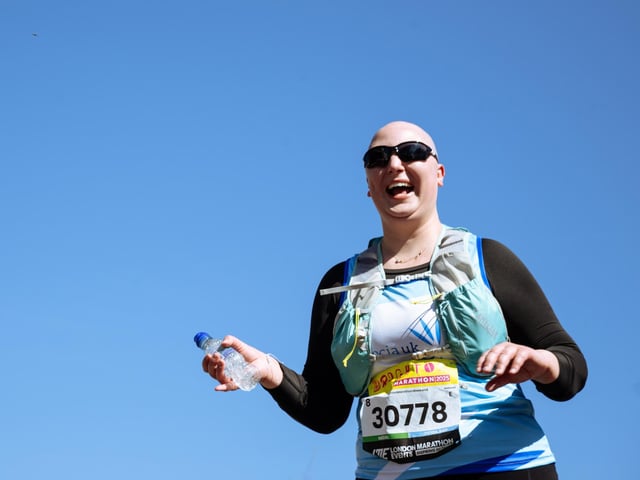 Images of runners in the 2025 Brighton Marathon