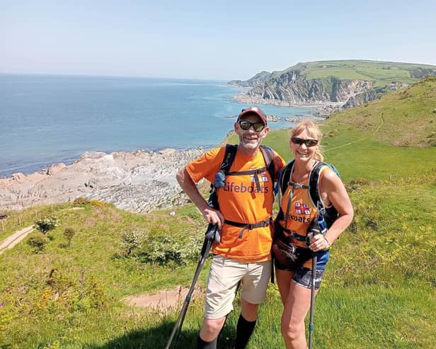 Antony Brown, a former Worthing councillor, and his wife Sally, who worked at Worthing Leisure Centre for 28 years, are walking the entire coastline of the UK, raising money for the RNLI for its 200th anniversary