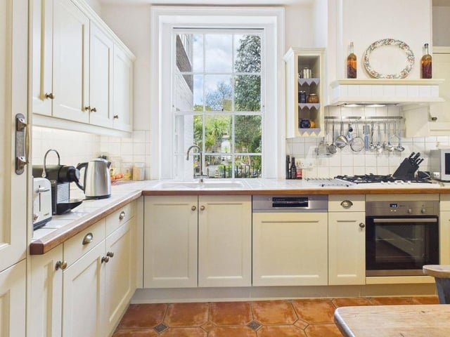 The kitchen is on the ground floor, along with the dining room  and a utility room