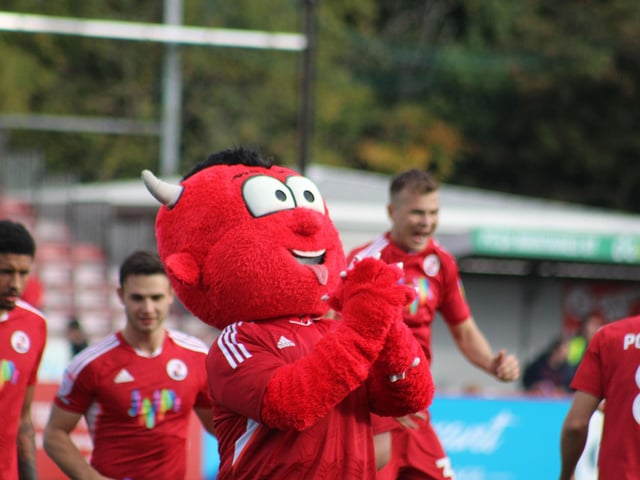 Action from Crawley Town's 2-1 win over Newport County. Picture by Cory Pickford