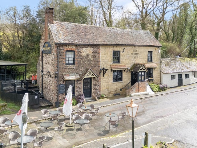 The leasehold of the picturesque White Hart pub by the River Arun in Pulborough is on the market for £50,000