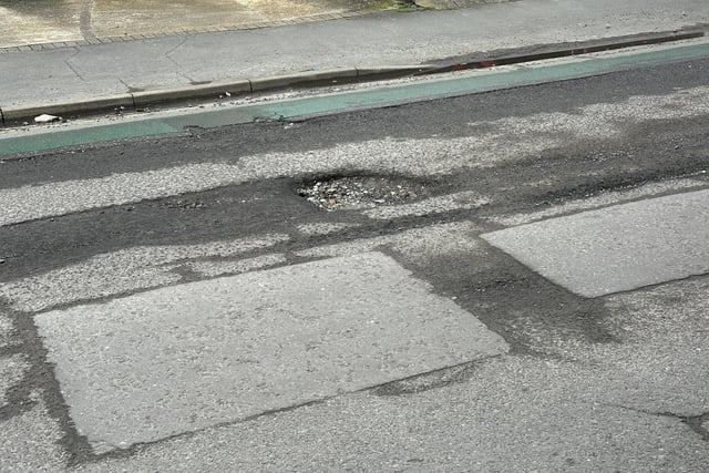 Some of the worst potholes are found in and around Linden Road.