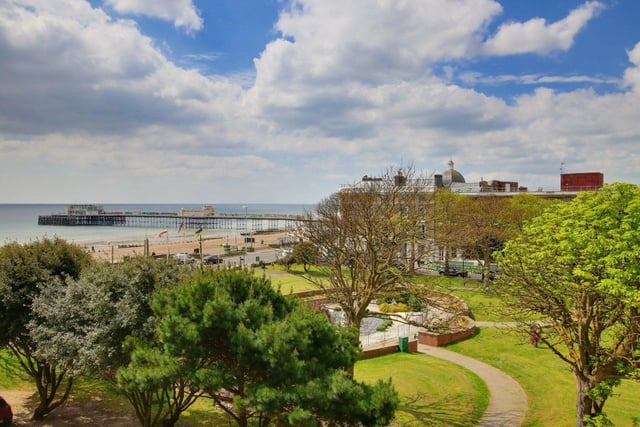 This two-bedroom flat at Warnes, Steyne Gardens, Worthing, has two bathrooms and two reception rooms. It has just come on to the market with Michael Jones Estate Agents at £525,000.
