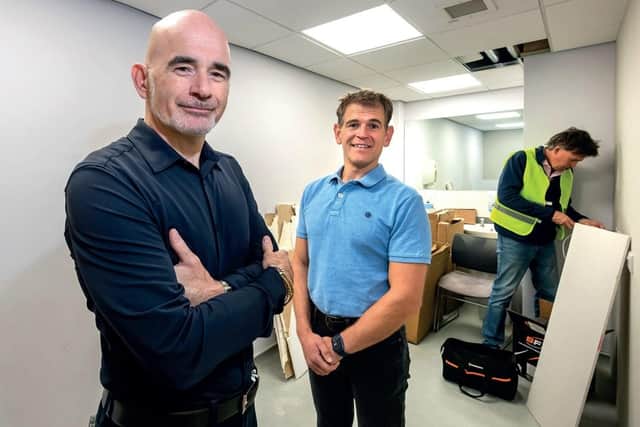 Duncan Kerr and Nick Harvey in one of the areas that will become a GP consulting room. Photo: contributed