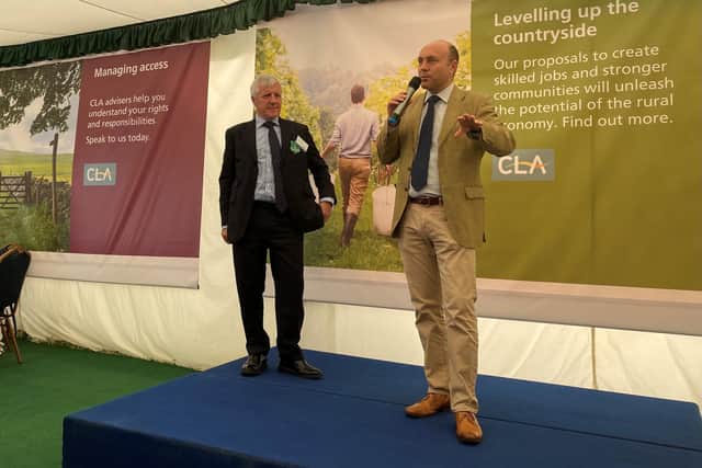 MP Andrew Griffith was invited to the South of England Show event by the Sussex Country Land and Business Association and talked about the ways the Government is supporting the rural economy