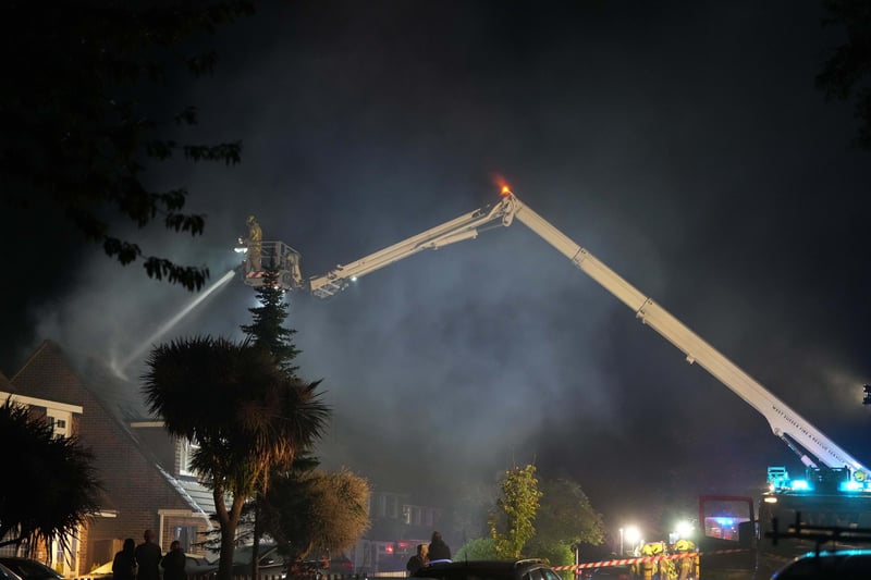 Emergency services were called late into the night to tackle a major house fire in Ferring.