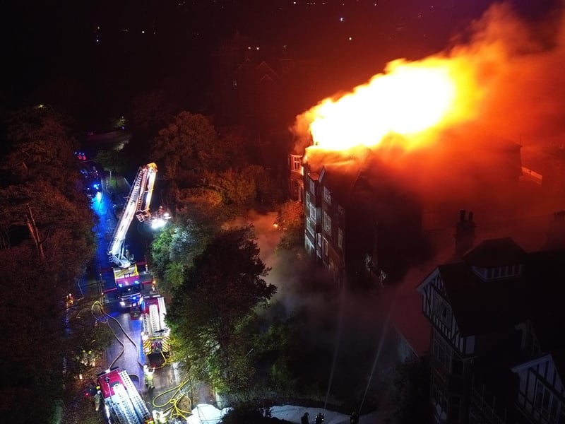 Emergency services called to tackle blaze at former Eastbourne school