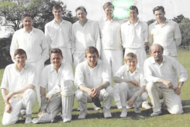 A 1968 photo of Clymping Cricket Club with Steve Lockwood on the far left in the front row. The line-up features a number of Littlehampton and Wick county league footballers who are still around today