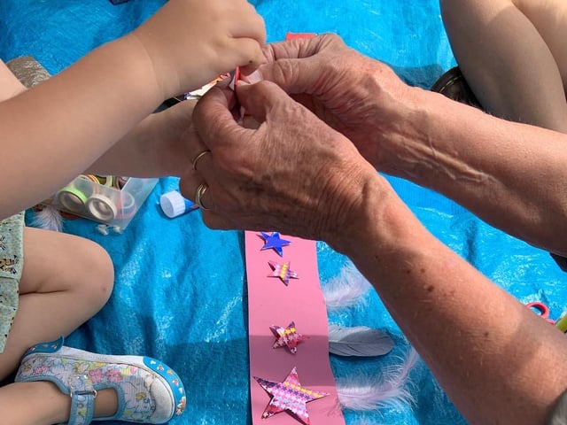 Moon and Stars Community Festival on Coronation Green featured bands of all ages, crafts and charity stalls
