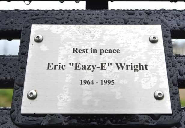 A memorial bench in Newhaven for American rapper Eazy-E has been vandalized