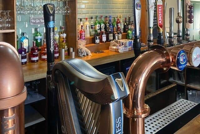 The newly refurbished pub includes a brand-new back bar