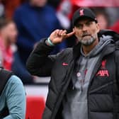LIVERPOOL, ENGLAND - APRIL 30: ( THE SUN OUT.THE SUN ON SUNDAY OUT ) Jurgen Klopp manager of Liverpool  After the Premier League match between Liverpool FC and Tottenham Hotspur at Anfield on April 30, 2023 in Liverpool, England. (Photo by Andrew Powell/Liverpool FC via Getty Images)