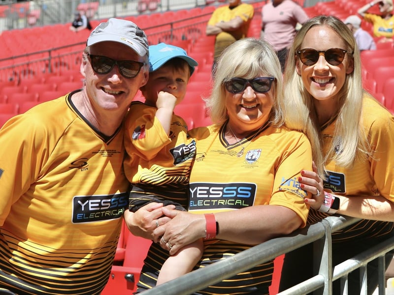 Littlehampton Town fans and players at Wembley for the FA Vase final
