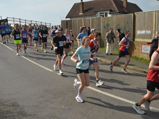 Action in the 2026 Hastings Half Marathon