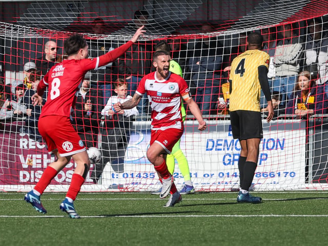 Action from Eastbourne Borough's 5-1 home loss to Maidstone in the National League South