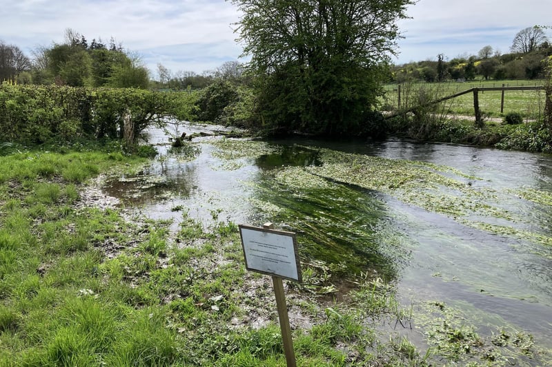 Signs have been put up to warn residents of West Dean, near Chichester, that treated sewage has been released into the River Lavant