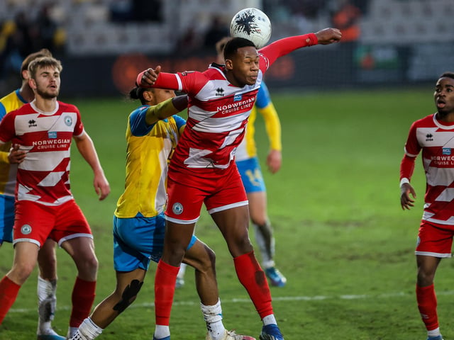 Action from Eastbourne Borough's 2-2 draw at Torquay United in National League South
