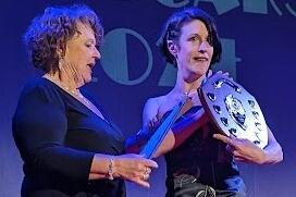 President Debbie Creissen and best cameo award winner Lex Lake