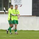 Bexhill celebrate their goal against Loxwood | Picture: Joe Knight