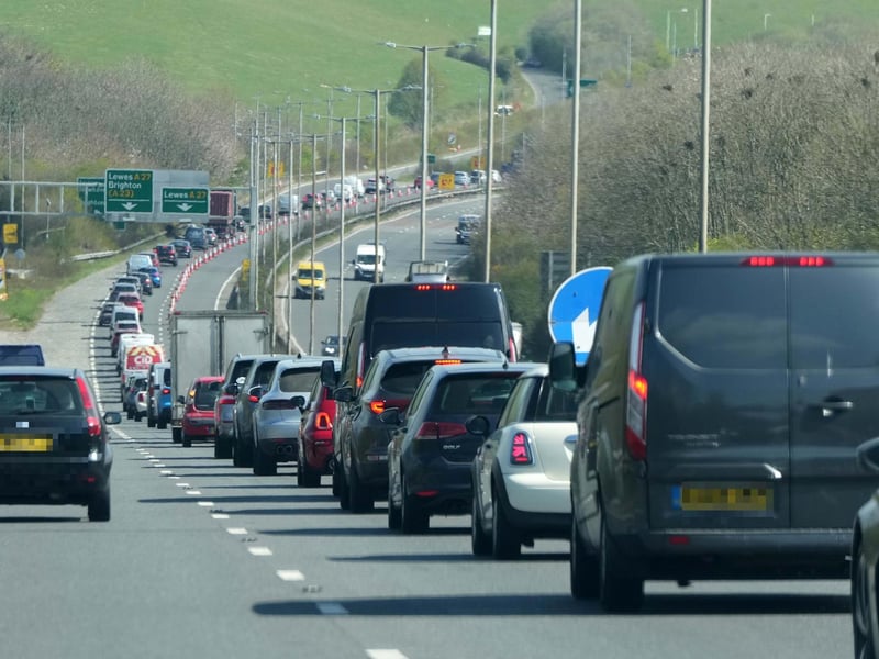 A lane closure has been put in place on the eastbound carriageway – prior to the junction with the A23 – and continues until the Hollingbury junction.