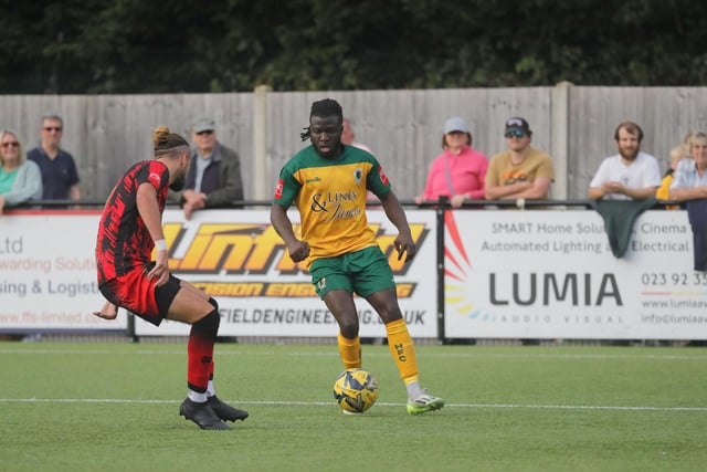Action from Horsham's FA Trophy third qualifying round win over Brightlingsea Regent