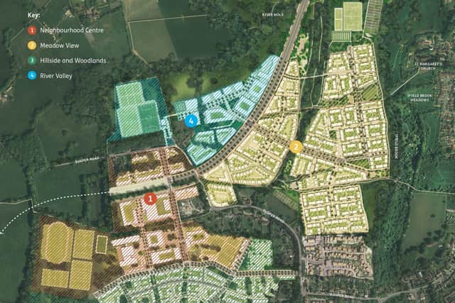 The West of Ifield plans which could mean up to 10,000 new houses